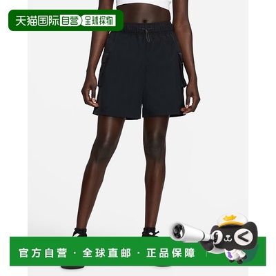 自营Nike Sportswear Shorts Women's  Black High-Rise Drawstri