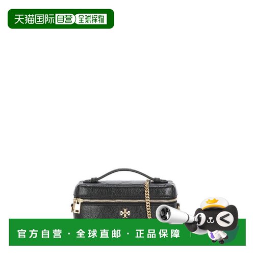 自营tory burch黑色绗缝皮革可拆卸肩带肩包-黑色 美国奥莱直发