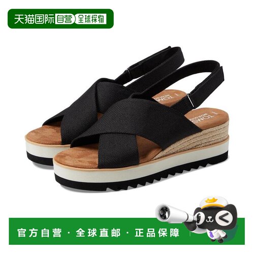 toms 女士 高跟鞋舒适厚底凉鞋时尚鞋面坡跟拖鞋 【付后1h可退】