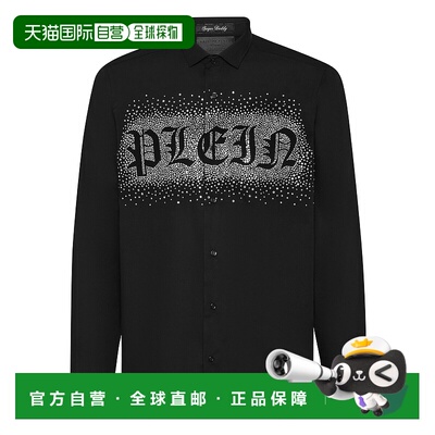 自营philipp plein衬衫 Sugar daddy Gothic Plein - 黑色 美国奥