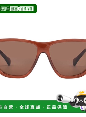 自营Salvatore Ferragamo Brown Geometric Unisex Sunglasses SF