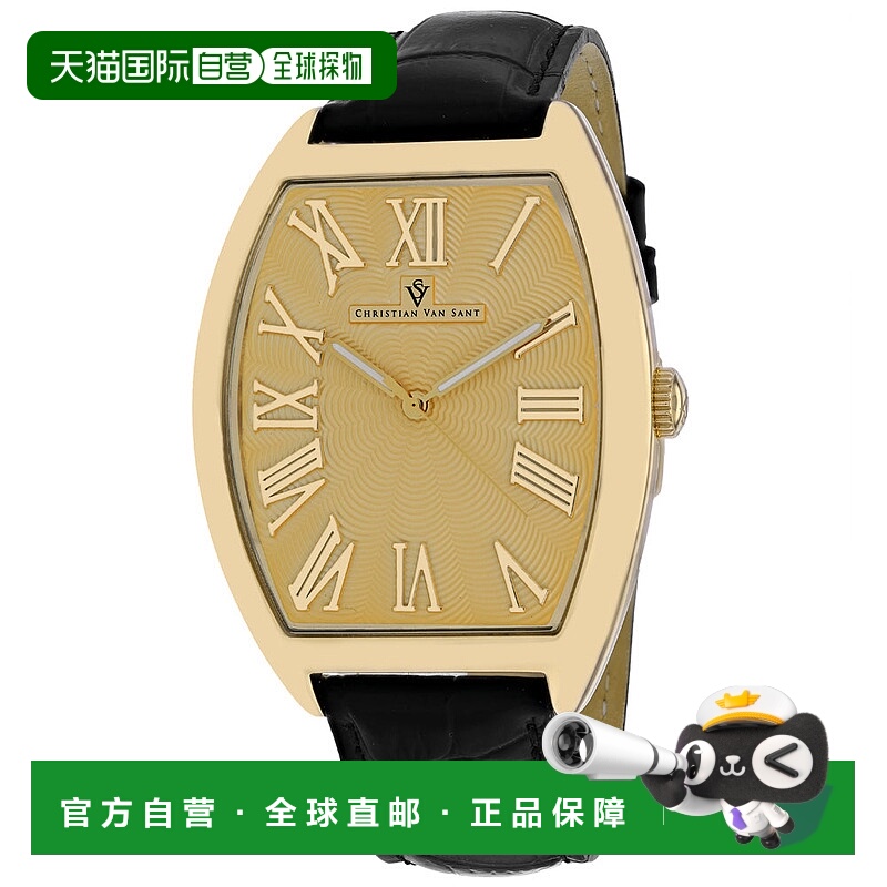 自营Christian Van Sant男士金色表盘手表-金色 美国奥莱直发