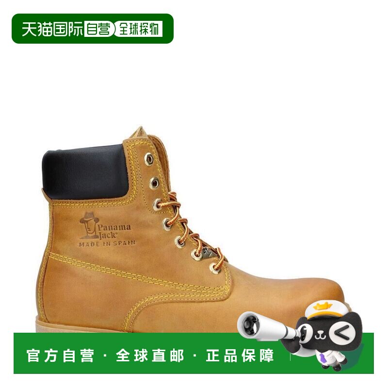 自营panama jack巴拿马杰克03 C1男式靴子棕褐色防水皮革系带徒步