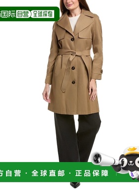 自营Via Spiga Belted Trench Coat - Brown 美国奥莱风衣直发