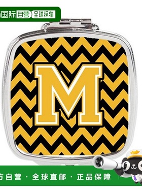 自营 Carolines Treasures CJ1053-MSCM 字母 M 雪佛龙黑色正品