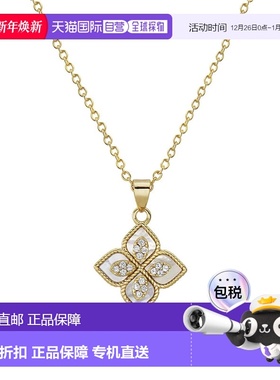 自营 adornia14k 镀金文艺复兴花朵水晶白贝母项链 - 白色 美国奥