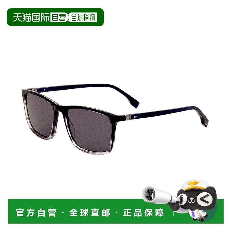 自营 Hugo Boss男式56毫米蓝色太阳镜-蓝灰色 美国奥莱直发