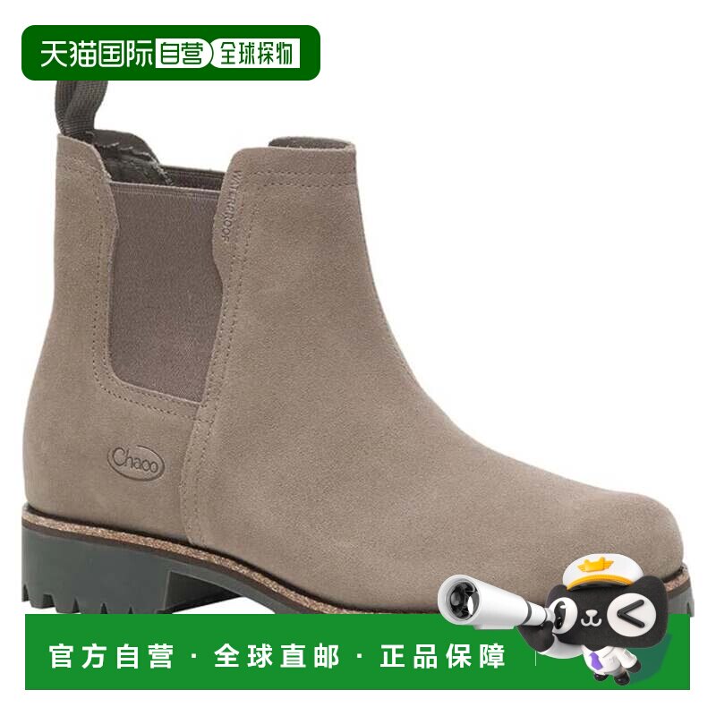 自营Chaco Fields靴子女士羊肚皮棕色皮革防水切尔西HTAT1109-棕
