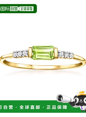 自营RS Pure by Ross-Simons Peridot Ring With Diamonds in 14k