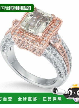 自营 Suzy Levian 纯银 5.5 克拉绿色紫水晶戒指 - 绿色 美国奥莱