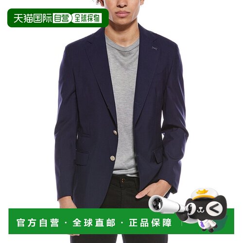 自营Eleventy Wool & Silk-Blend Jacket - navy 美国奥莱直发