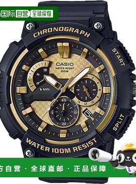 自营Casio Men's Chronograph Sport Watch with Gold Dial - MCW