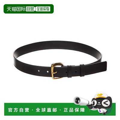 自营 Jacquemus La Ceinture Ovalo 皮革腰带 - 黑色 美国奥莱直