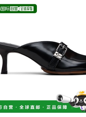 1h可退 香港直邮潮奢 GANNI 甘尼 女士 黑色 Sue Mule 高跟鞋 S32