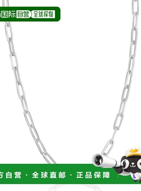 simonaSterling Silver 3.2mm Paper Clip Chain -Rhodium Plated