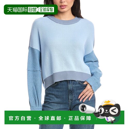 自营RD STYLE Rumer Denim Combo Pullover - blue 美国奥莱直发