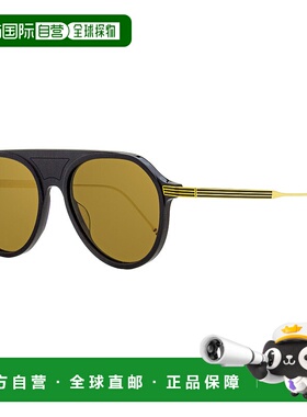 自营 Thom Browne中性飞行员太阳镜TB809 CNVYGLD海军蓝/金色55mm