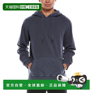 自营Stone Rose Garment Washed Hoodie - blue 美国奥莱直发卫衣