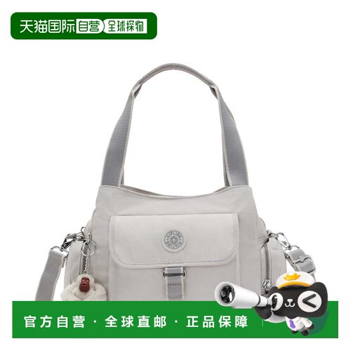 自营Kipling Felix大号手提包-cool fog 斜 美国奥莱直发