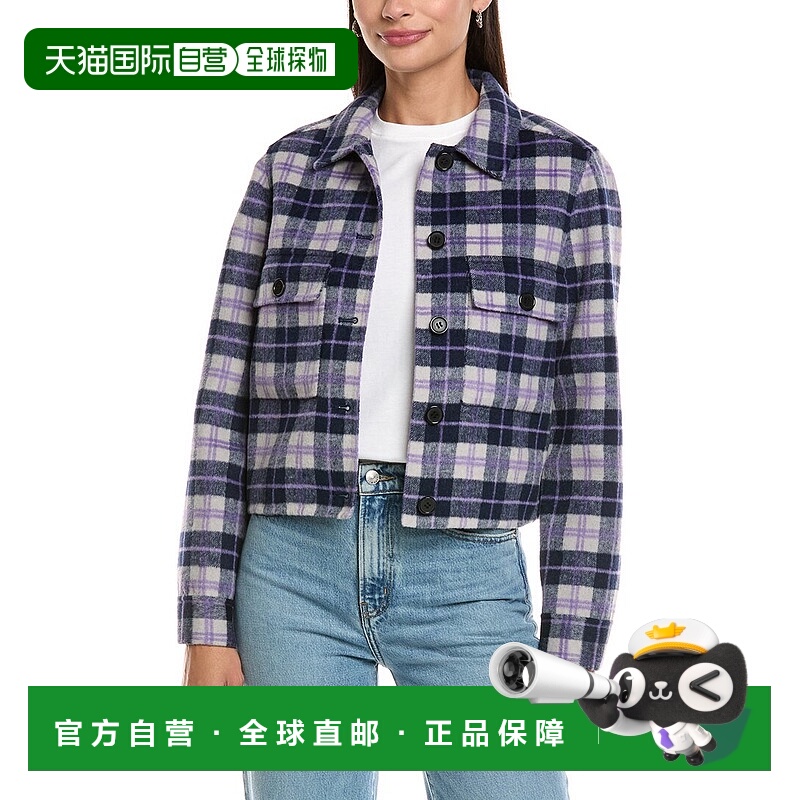 自营tyler boe Mallory Plaid Jacket - purple 美国奥莱直发