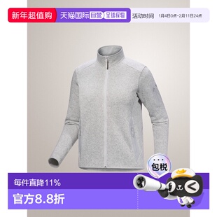 加拿大直邮始祖鸟Fleece Covert女户外运动抓绒衣原子灰抓绒外套