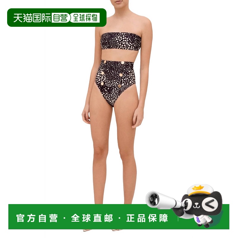自营 adriana degreasMarine Pois 高腿比基尼（海军蓝）- 海军蓝