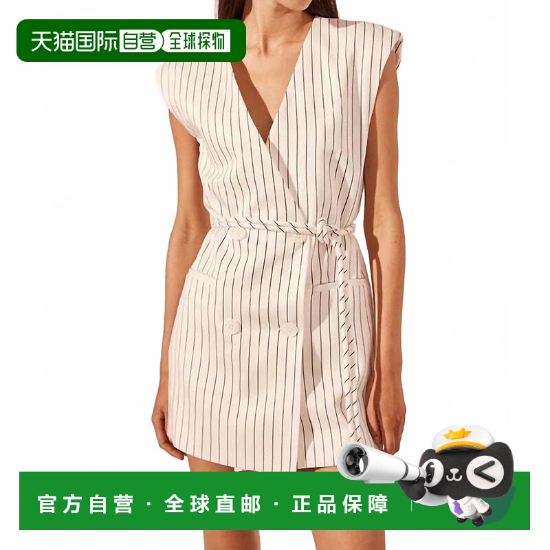 自营shona joyHarley Sleeveless Blazer Dress In Ivory Black P