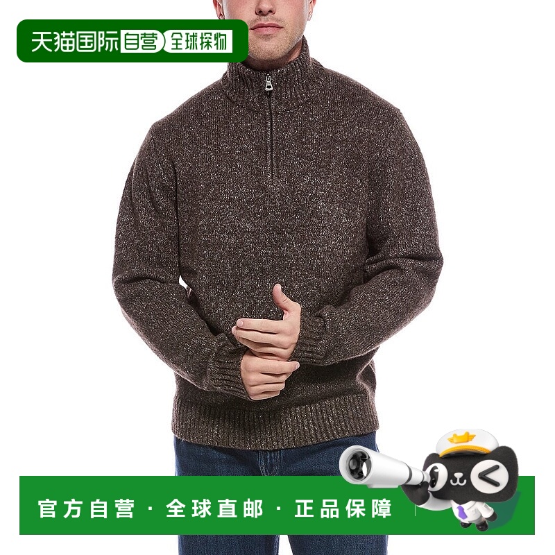 自营WEATHERPROOF VINTAGE Fuzzy 1/4-Zip Mock Neck Sweater - b