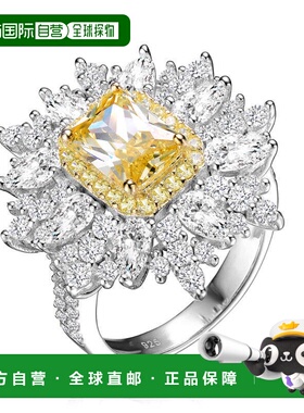 自营geneviveSterling Silver with Rhodium Plating Yellow Radi