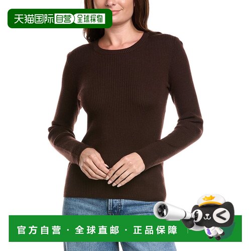 美国直邮自营rag & bone碎骨Annalise罗纹羊毛混纺毛衣-棕色 美