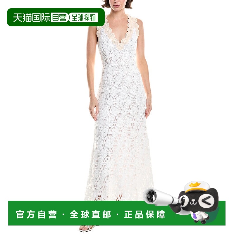 自营Rebecca Taylor刺绣蕾丝迷笛连衣裙-白色 美国奥莱直发