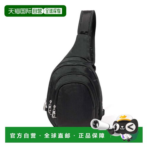 自营baggallini女式Securtex防盗多拉链吊带-黑色 美国奥莱直发