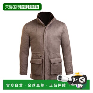 自营Kired By Kiton Konew Cashmere-Mink Fur Overcoat - gray