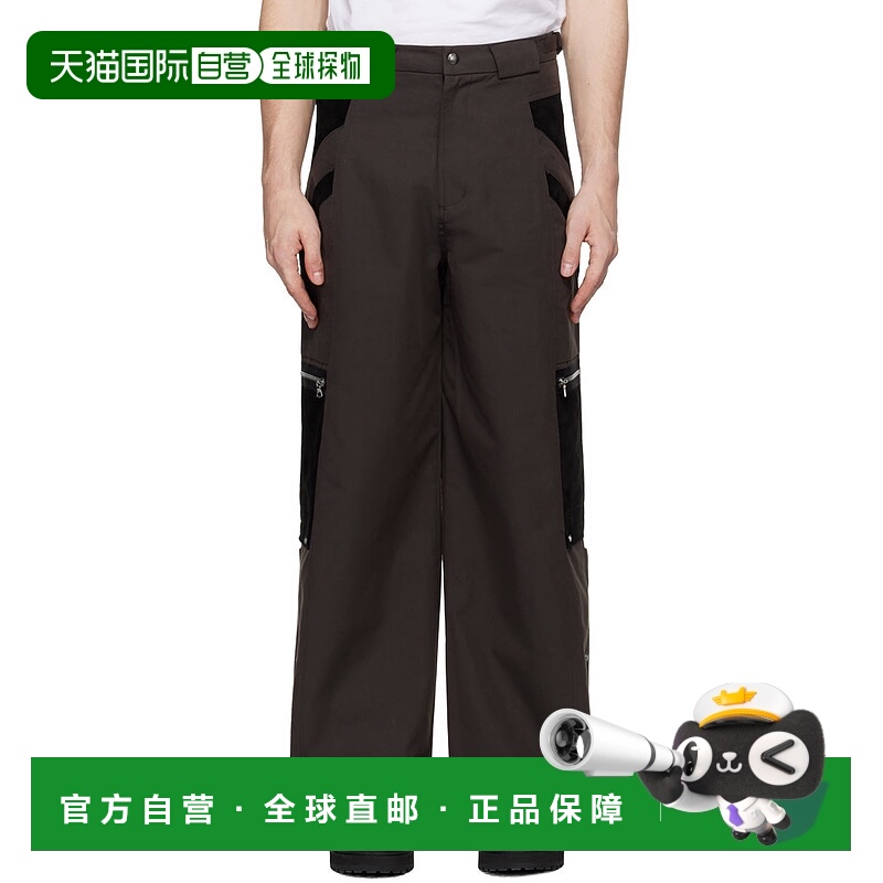 1h可退 香港直邮潮奢 CMMAWEAR 男士 棕色 Snapped Hem 工装裤 CW