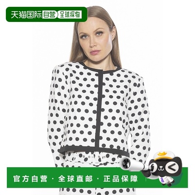 自营 alexia admorRose Dotted Jacket - blk/wht polka dot 美国