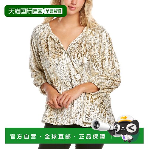 自营Elie Tahari Keyhole Blouse - white 美国奥莱直发上衣女装