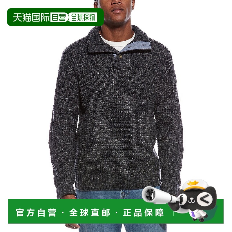 自营WEATHERPROOF VINTAGE Shaker Rib Mock Neck Sweater - blue