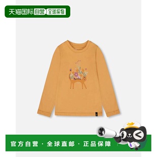 自营deux par deuxOrganic Cotton T-Shirt Golden Yellow with C