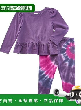 自营Splendid 2pc Disco Tie-Dye Top & Legging Set - purple 美