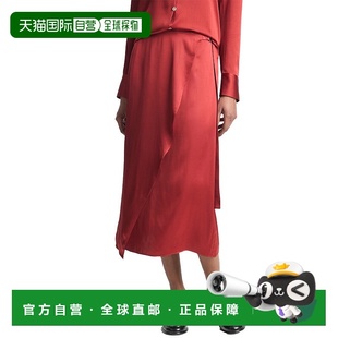 Draped red Skirt 美国奥莱直发半身裙 Ring 自营Vince