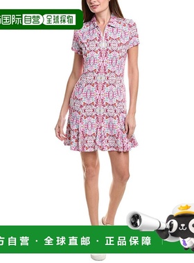 自营IBKUL Print Godet Dress - pink 美国奥莱直发