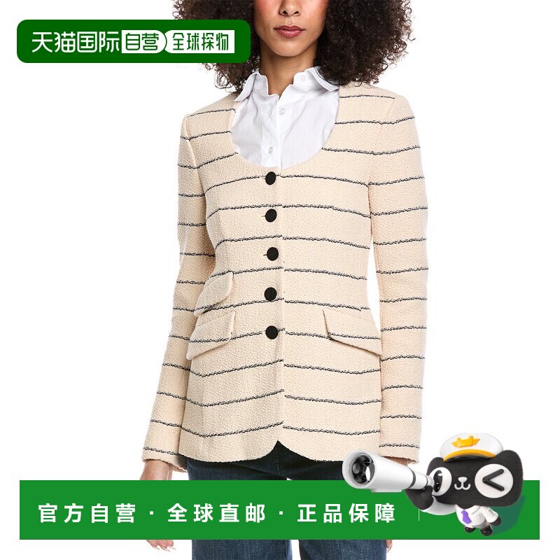 自营rag & bone Roslyn Tweed Blazer - white 美国奥莱直发外套
