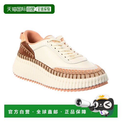 自营Chloe Nama Leather Sneaker - pink 美国奥莱直发厚底女鞋