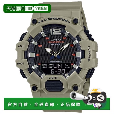 自营Casio Men's Heavy-Duty Analog-Digital Watch with Green A
