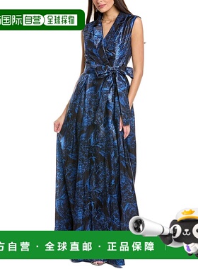 自营 Rene Ruiz 无袖衬衫式连衣裙 - 蓝绿色 长裙 美国奥莱直发