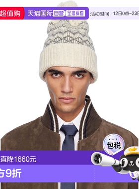 香港直邮潮奢 Thom Browne 汤姆 布朗 男士 灰白色 Fair Isle Jer
