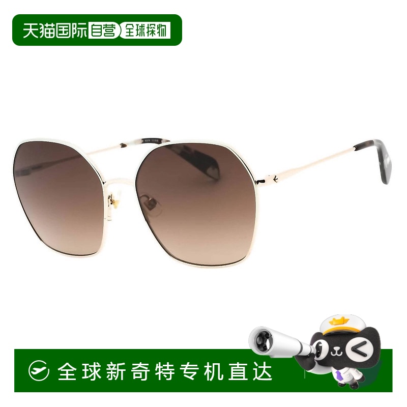 自营 kate spade女式Kenna/g/s金蓝色/棕色Sf太阳镜-金蓝色/褐色S