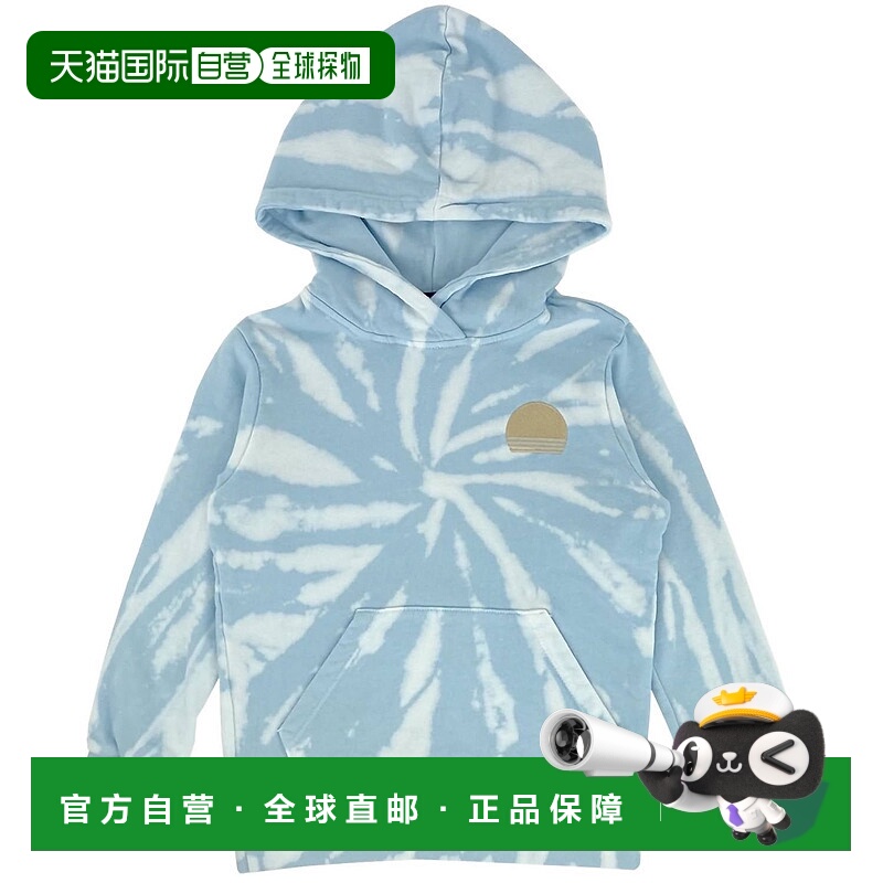 自营tiny whales女童扎染连帽衫（卷云蓝） - cirrus blue 美国奥