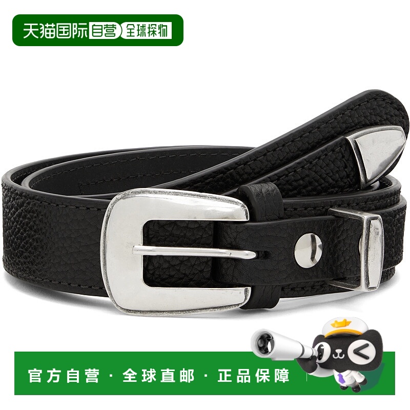 1h可退 香港直邮潮奢 Lemaire 女士 黑色 Minimal Western 腰带 A