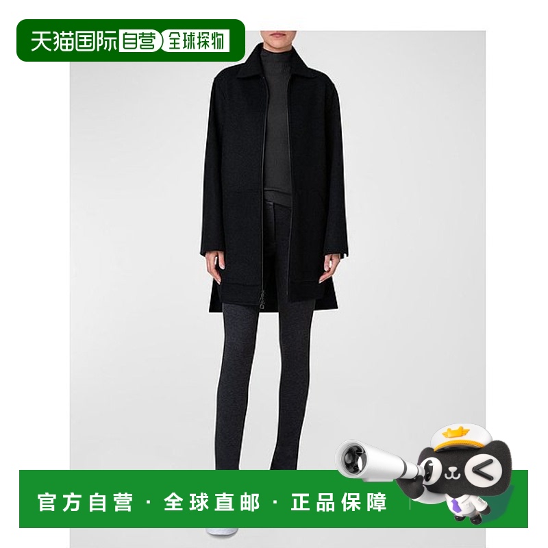 1h可退 【美国直邮】Akris Fabiola 拉绒羊绒尖领外套 女装毛呢外